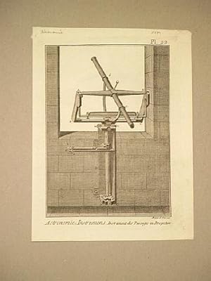 Astronomie, Instrumens ( Instruments ).Instrument des Passages en Perspective. Planche 22. ( Kupf...