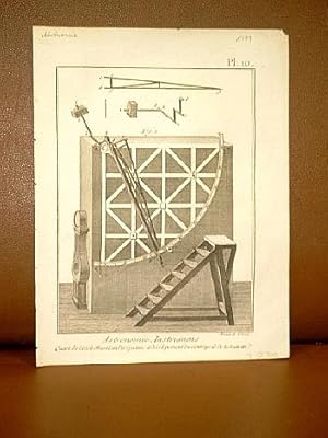 Astronomie Instrumens ( Instruments ), Quart de cercle mural ou Instrument Mural en Perspective d...