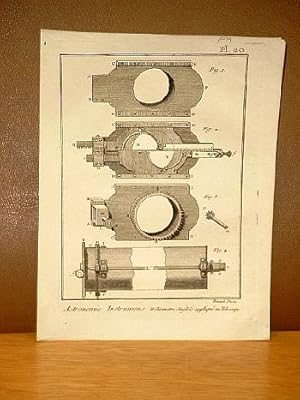 Astronomie, Instrumens ( Instruments ). Heliometre / Anglois applique au Telescope, Planche 20 . ...