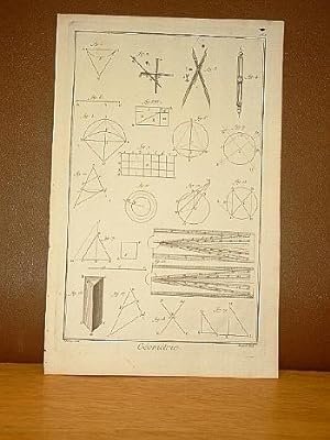 Geometrie. Planche I. ( Kupferstich von Benard aus der Enzyklopädie von Denis Diderot und D'Alemb...