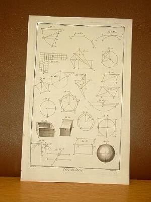 Geometrie. Planche II. ( Kupferstich von Benard aus der Enzyklopädie von Denis Diderot und D'Alem...
