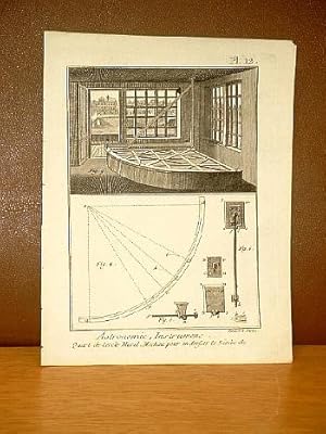 Astronomie, Instrumens ( Instruments ). Quart du Cercle Mural. Machine pour en dresser la Limbe &...