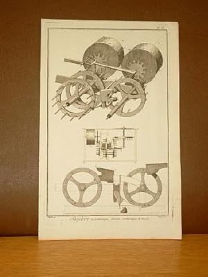 Algebre et Arithmetique, Machine Arithmetique de Pascal, Planche II. ( Kupferstich von Benard aus...