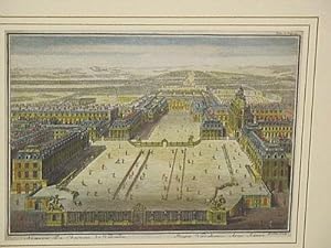 Versailles - Schloßansicht: *Avancour du Chateau de Versailles*. Altkolorierter Kupferstich von A...