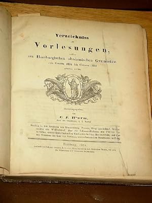 Verzeichnis der Vorlesungen welche am Hamburgischen akademischen Gymnasium von Ostern 1854 bis Os...