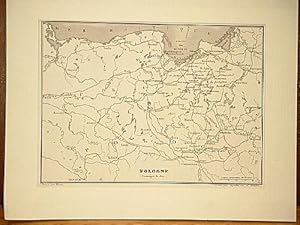 Pologne, Campagne de 1807. Stahlstichkarte von Laguillermie und Rambo nach Monin um 1840. ( Aus d...