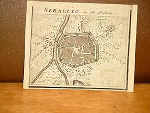 Seraglio ( Sarajewo ) in R. Bosniae. Kleiner Kupferstich wohl aus Homann um 1710.