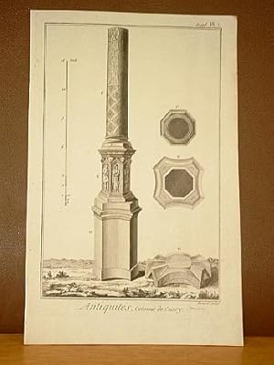 Colonne de Cussy. ( Kupferstich von Benard aus der Enzyklopädie von Denis Diderot und D'Alembert ...