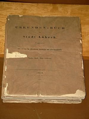 Bild des Verkufers fr Urkunden - Buch der Stadt Lbeck. Hrsg. von dem Vereine fr Lbeckische Geschichte und Alterthumskunde. Codex Diplomaticus Lubecensis. Fnfter Teil: Lieferung I - X. ( alles ) zum Verkauf von Antiquariat Friederichsen