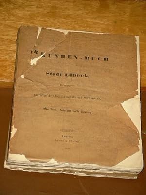 Bild des Verkufers fr Urkunden - Buch der Stadt Lbeck. Hrsg. von dem Vereine fr Lbeckische Geschichte und Alterthumskunde. Codex Diplomaticus Lubecensis. Elfter Teil, Lieferung I - VIII ( alles ). zum Verkauf von Antiquariat Friederichsen