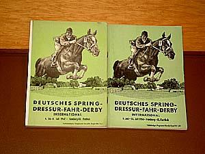 Deutsches Spring-Dressur-Fahr-Derby International. 2 Programmhefte: 9. - 13. Julie 1958 und 4.-8....