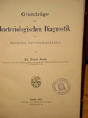 Bild des Verkufers fr Grundzge der bacteriologischen Diagnostik der thierischen Infectionskrankheiten. zum Verkauf von Antiquariat Friederichsen