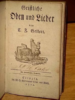 Bild des Verkufers fr Geistliche Oden und Lieder. zum Verkauf von Antiquariat Friederichsen
