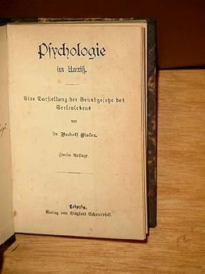 Bild des Verkufers fr Psychologie im Umri ( angebunden: Schwarz " Grundzge der Ethik " - Revon " Philosophie des Krieges " ) zum Verkauf von Antiquariat Friederichsen