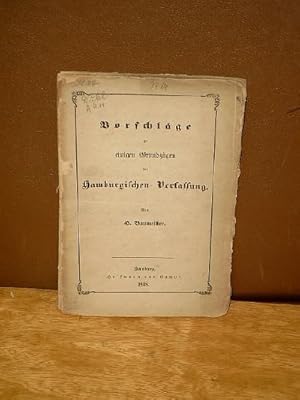 Bild des Verkufers fr Vorschlge zu einigen Grundzgen der Hamburgischen Verfassung zum Verkauf von Antiquariat Friederichsen