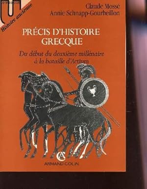 Bild des Verkufers fr PRECIS D'HISTOIRE GRECQUE - DU DEBUT DU DEUXIEME MILLENAIRE A LA BATAILLE D'ACTIUM / COLLECTION "HISTOIRE ANCIENNE" zum Verkauf von Le-Livre