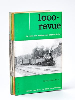 Loco-Revue - La revue des amateurs de chemin de fer , Année 1953 (lot de 10 numéros sur 12) : n° ...