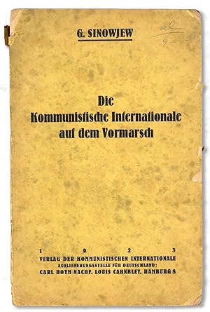 die kommunistische internationale - Erstausgabe - ZVAB