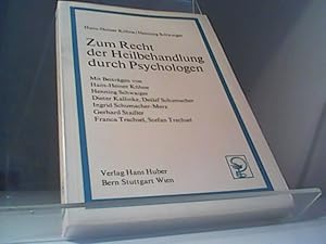 Imagen del vendedor de Zum Recht der Heilbehandlung durch Psychologen a la venta por Eichhorn GmbH