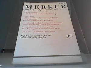 Bild des Verkufers fr Merkur - Deutsche Zeitschrift fr europisches Denken 351 zum Verkauf von Eichhorn GmbH