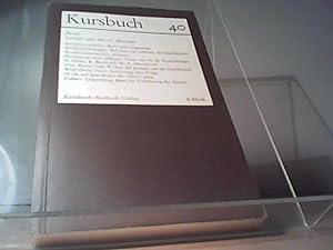 Bild des Verkufers fr Kursbuch 40 1975. Beruf: Langer oder kurzer Marsch? zum Verkauf von Eichhorn GmbH