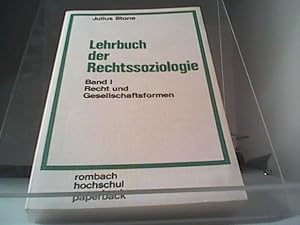 Bild des Verkufers fr Lehrbuch der Rechtssoziologie Bandnummer: 1 zum Verkauf von Eichhorn GmbH