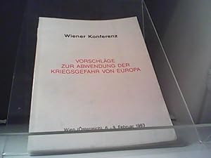 Vorschläge zur Abwendung der Kriegsgefahr von Europa