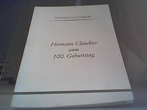 Bild des Verkufers fr Hermann Claudius zum 100. Geburtstag zum Verkauf von Eichhorn GmbH