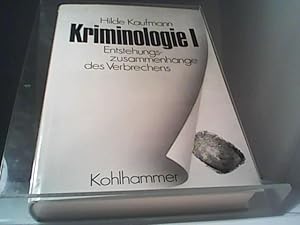 Imagen del vendedor de Kriminologie I Entstehungszusammenhnge des Verbrechens a la venta por Eichhorn GmbH