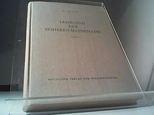 Bild des Verkufers fr Lehrgang der Hheren Mathematik - Teil I zum Verkauf von Eichhorn GmbH