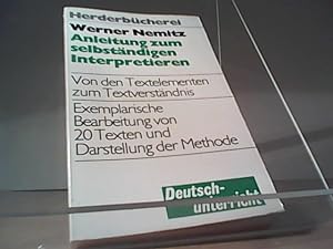 Seller image for Anleitung zum selbststndigen Interpretieren for sale by Eichhorn GmbH
