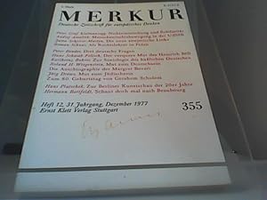 Bild des Verkufers fr Merkur - Deutsche Zeitschrift fr europisches Denken 355 zum Verkauf von Eichhorn GmbH