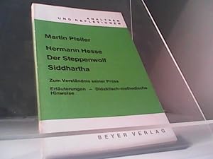 Bild des Verkufers fr Analysen und Reflexionen, Bd.24, Hermann Hesse 'Der Steppenwolf', 'Siddhartha' zum Verkauf von Eichhorn GmbH