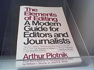 Immagine del venditore per The Elements of Editing: A Modern Guide for Editors and Journalists venduto da Eichhorn GmbH