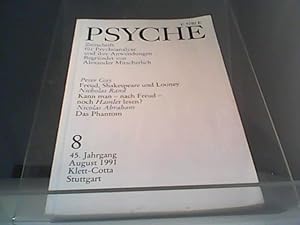 Bild des Verkufers fr Psyche. Zeitschrift fr Psychoanalyse und ihre Anwendungen 8 45. Jahrgang August 1991 zum Verkauf von Eichhorn GmbH