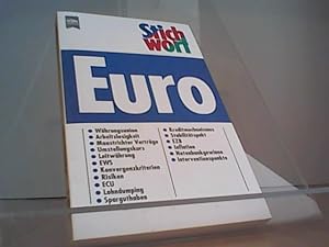Bild des Verkufers fr Stichwort Euro zum Verkauf von Eichhorn GmbH