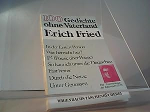 Bild des Verkufers fr 100 hundert Gedichte ohne Vaterland zum Verkauf von Eichhorn GmbH