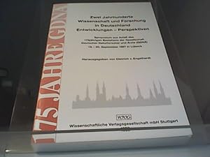 Imagen del vendedor de Zwei Jahrhunderte Wissenschaft und Forschung in Deutschland. Entwicklungen und Perspektiven a la venta por Eichhorn GmbH