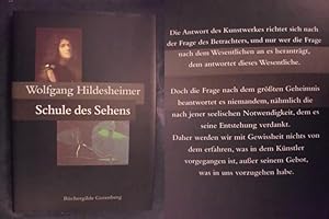 Bild des Verkufers fr Wolfgang Hildesheimer Schule des Sehens - Kunstbetrachtungen zum Verkauf von Buchantiquariat Uwe Sticht, Einzelunter.