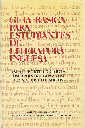 Imagen del vendedor de Gua bsica para estudiantes de literatura inglesa. a la venta por Librera y Editorial Renacimiento, S.A.