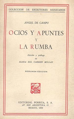Imagen del vendedor de Ocios y apuntes. La rumba. Edici�n y pr�logo de M� Carmen Mill�n. a la venta por Librer�a y Editorial Renacimiento, S.A.