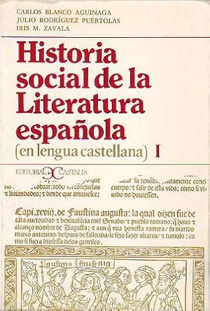 Image du vendeur pour Historia social de la Literatura espaola (en lengua castellana). 3 tomos. mis en vente par Librera y Editorial Renacimiento, S.A.