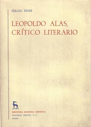 Seller image for Leopoldo Alas, crtico literario. for sale by Librera y Editorial Renacimiento, S.A.