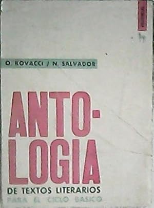 Imagen del vendedor de Antologa de textos literarios para el ciclo bsico (Garcilaso, Cervantes, Quevedo, Arcipreste de Hita, Borges, Fray Mocho, Rubn Daro, Aleixandre, Barbieri, Cortzar, Blas de Otero, etc.). a la venta por Librera y Editorial Renacimiento, S.A.