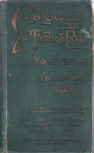 Imagen del vendedor de Catalogue prix-courant de timbres poste, 1920. a la venta por Librera y Editorial Renacimiento, S.A.