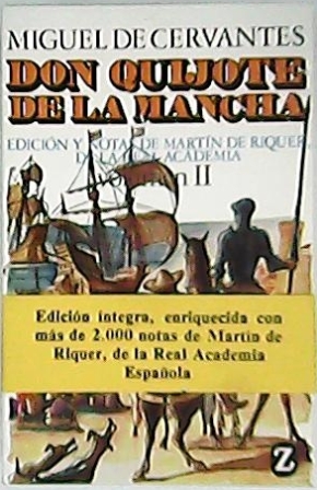 Imagen del vendedor de Don Quijote de la Mancha. 2 tomos. Texto y notas de Martn de Riquer. a la venta por Librera y Editorial Renacimiento, S.A.