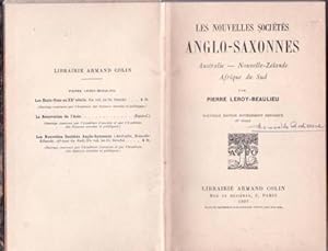 Imagen del vendedor de Les nouveles socits anglo-saxons. Autralie, Nouvelle Zlande, Afrique du Sud. a la venta por Librera y Editorial Renacimiento, S.A.