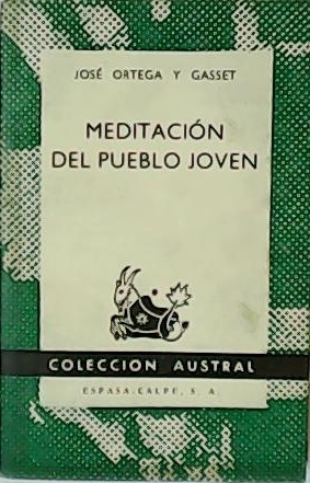 Imagen del vendedor de Meditación del pueblo joven. a la venta por Librería y Editorial Renacimiento, S.A.