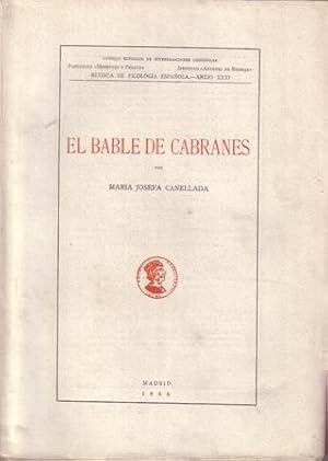 Imagen del vendedor de El bable de Cabranes. a la venta por Librera y Editorial Renacimiento, S.A.