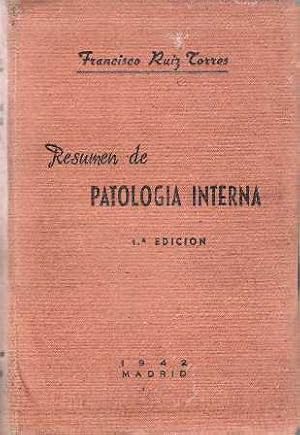 Immagine del venditore per Resumen de patologa interna. venduto da Librera y Editorial Renacimiento, S.A.